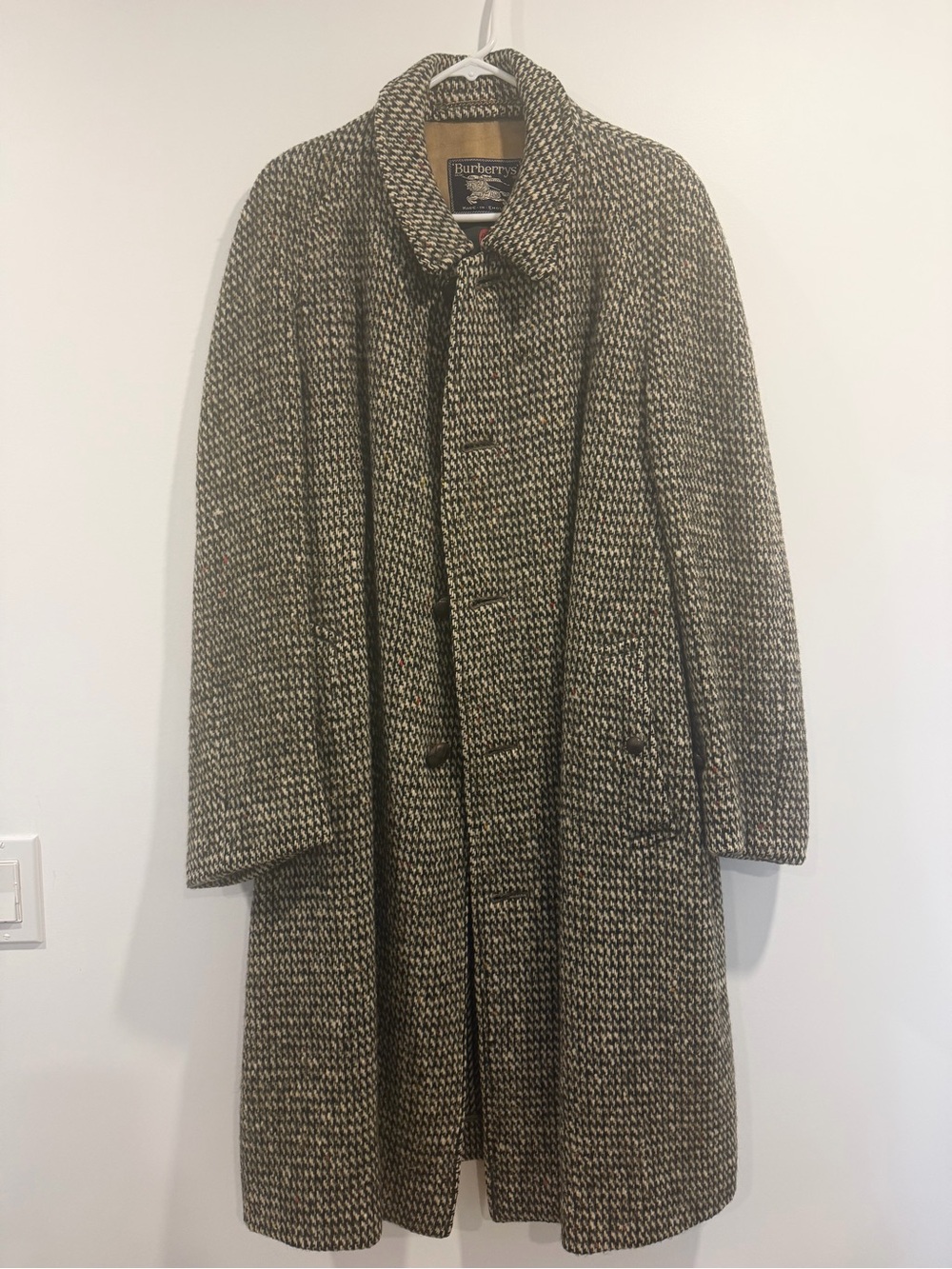 Vintage Burberry Men's handwoven Irish Tweed Coat